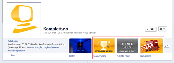 Facebook faner Komplett